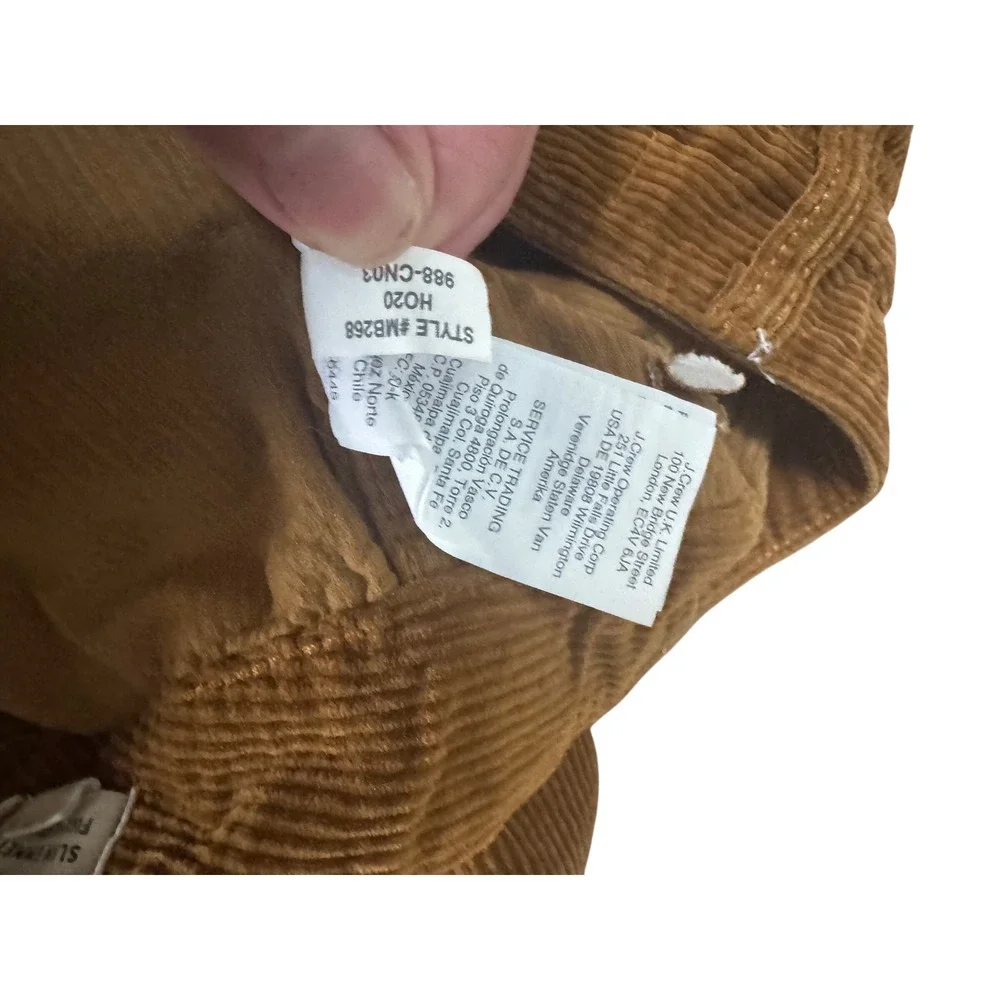 Madewell Womens Corduroy Pants High Waist Slim Emmett Straight Leg Brown Size 27 - Picture 5 of 6